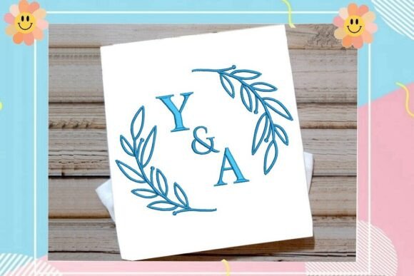 Blue Laurel Split Monogram: A Touch of Elegance
