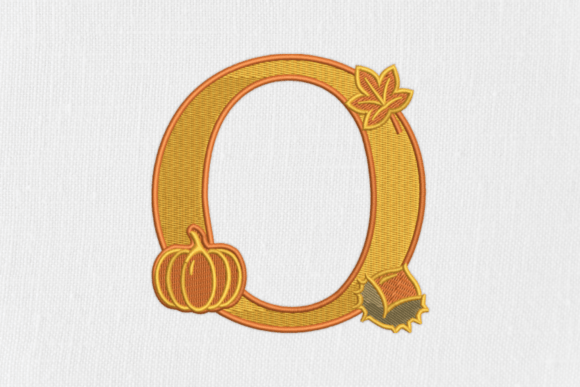 Charming Letter O Autumn Monogram Design