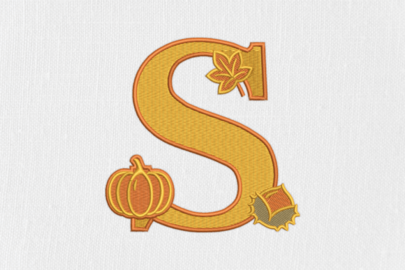 Charming Letter S Autumn Monogram