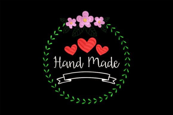 Elegant Handmade Heart Flower Monogram
