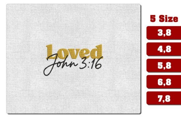 Elegant Loved John 3 16 Bible Monogram