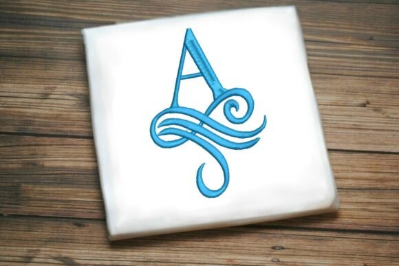 Elegant Oceanic Flourish Monogram A for Apparel