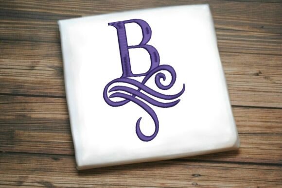 Elegant Oceanic Flourish Monogram B