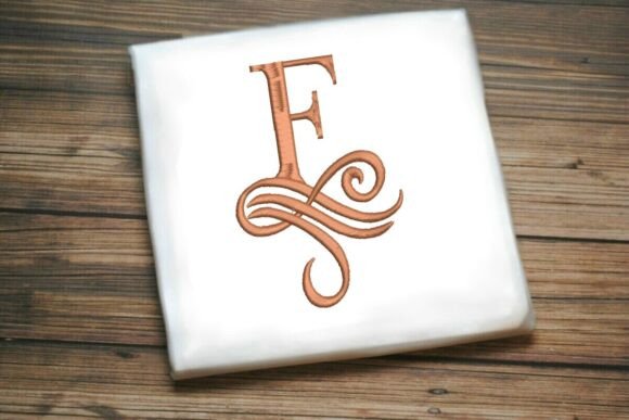 Elegant Oceanic Flourish Monogram F