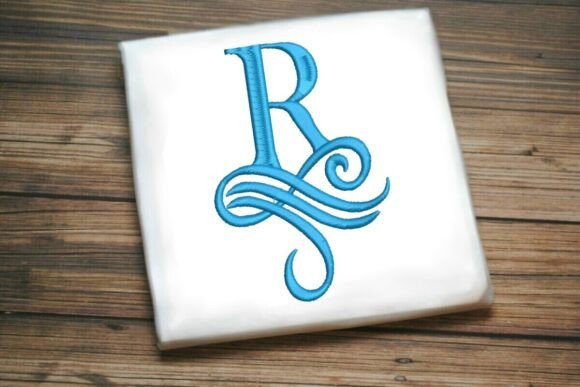 Elegant Oceanic Flourish Monogram R Design
