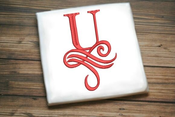 Elegant Oceanic Flourish Monogram U