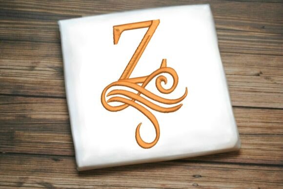 Elegant Oceanic Flourish Monogram Z for Holiday Gifts