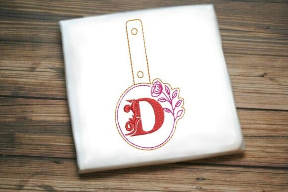 Floral Monogram Keychain D ITH: A Charming Accessory
