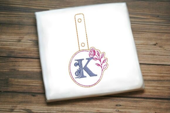 Floral Monogram Keychain K ITH Design Review