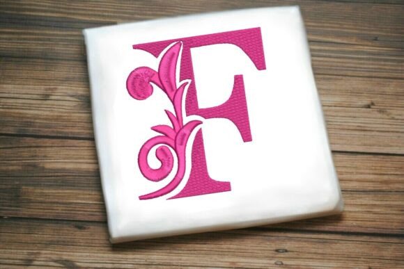 Flourished Leaf Monogram F: A Touch of Elegance