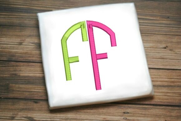 Geometric Split Letter Monogram F: A Modern Emblem