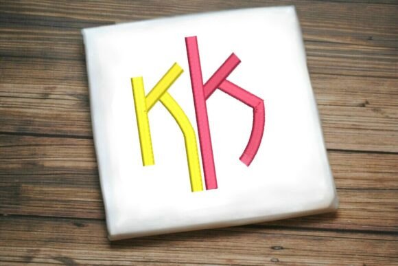 Geometric Split Letter Monogram K Design