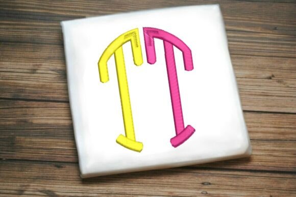 Geometric Split Letter Monogram T: A Bold Holiday Choice