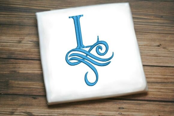 Graceful Oceanic Flourish Monogram L