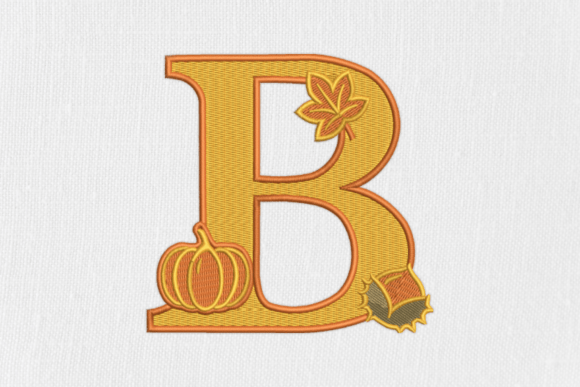 Letter B Autumn Monogram: A Seasonal Delight