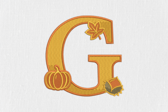 Letter G Autumn Monogram: A Rustic Elegance