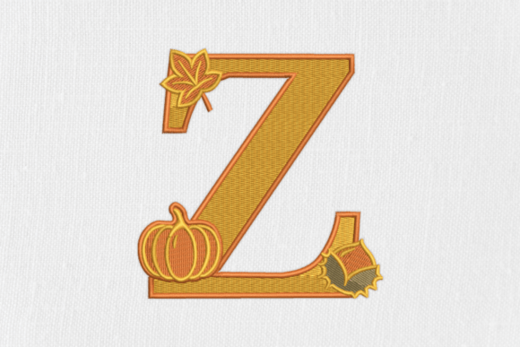 Letter Z Autumn Monogram: A Perfect Fall Design