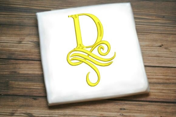 Oceanic Flourish Monogram D: A Coastal Elegance