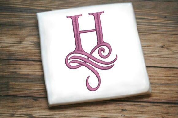 Oceanic Flourish Monogram H: A Coastal Elegance
