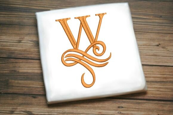 Oceanic Flourish Monogram W: A Coastal Elegance