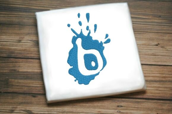 Paint Splash Monogram b: A Bold Embroidery Choice