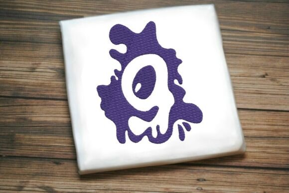 Paint Splash Monogram g: A Bold Embroidery Design
