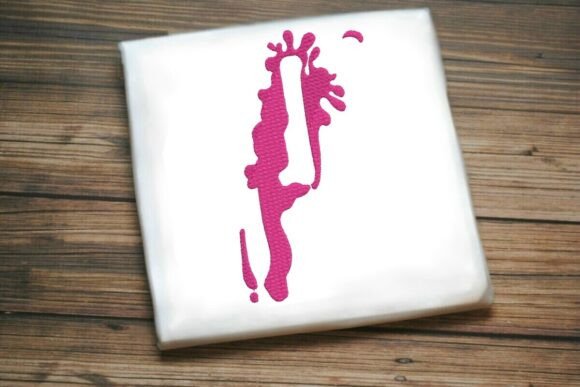 Paint Splash Monogram l: A Bold, Creative Embroidery Choice