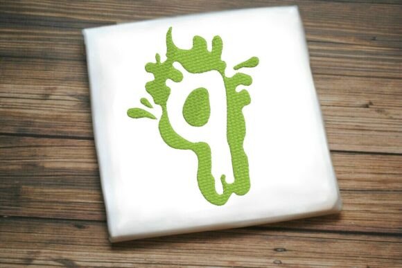 Paint Splash Monogram q: A Modern Embroidery Design