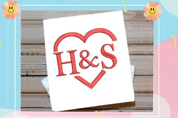 Red Heart Split Monogram: A Romantic Touch