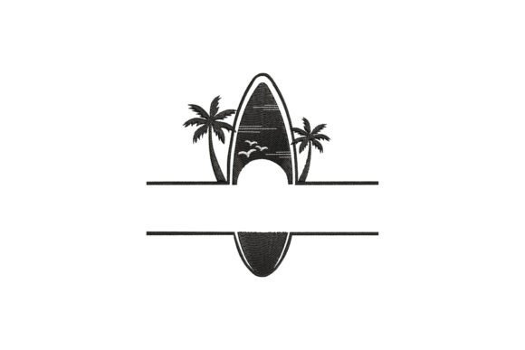 Tropical Surfboard Monogram: A Splash of Fun